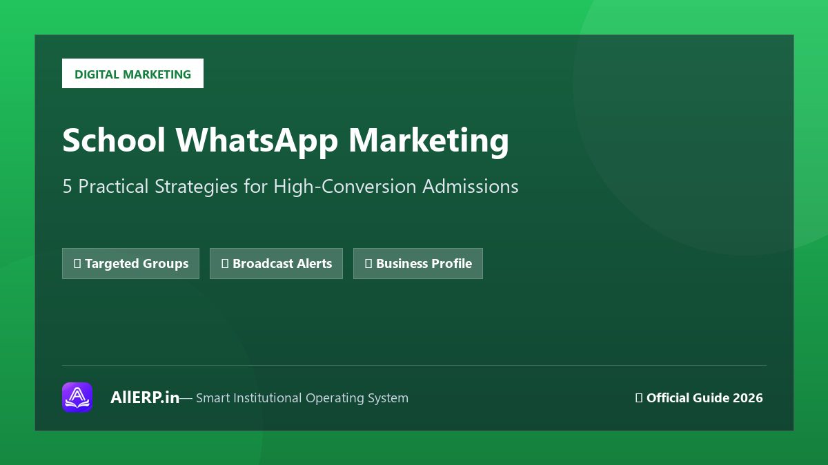 School के लिए WhatsApp Marketing कैसे करें? — 5 Effective Strategies | AllERP