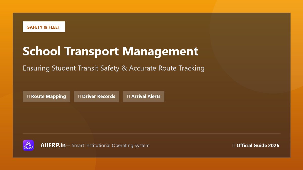 School Transport Management System: Bus Routes और Safety Tracking कैसे Manage करें?