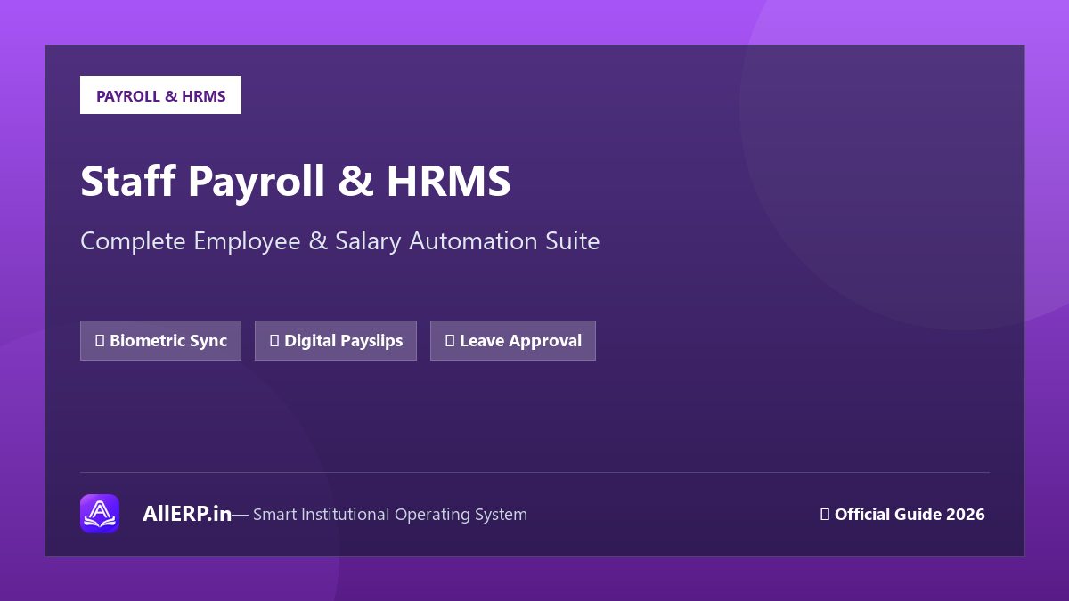 HRMS Software क्या है? Staff Payroll और HR Management को कैसे Automate करें? | AllERP